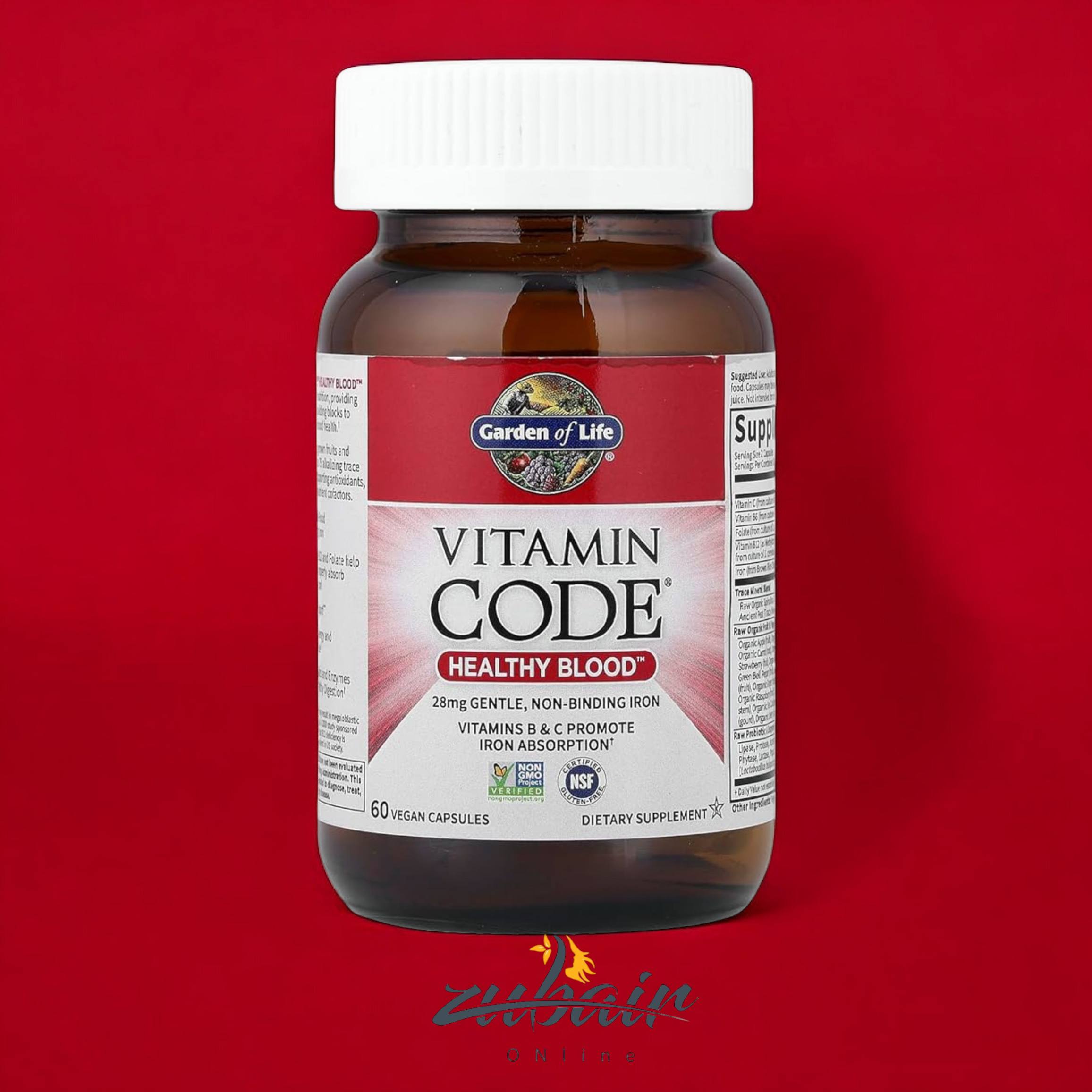 مكل حديد Vitamin Code Healthy Blood – فيتامين كود لدعم صحة الدم من Garden of Life