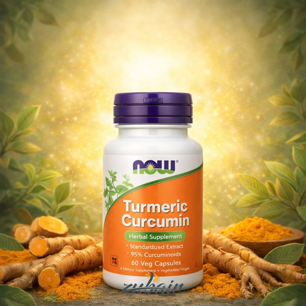 كبسولات الكركمين من الكركم – NOW Turmeric Curcumin 60 Veg Capsules