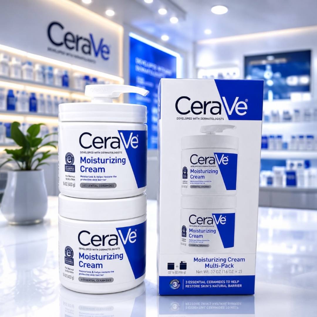 مرطب سيرافي الأزرق – CeraVe Moisturizing Cream Multi-Pack (2×453g)